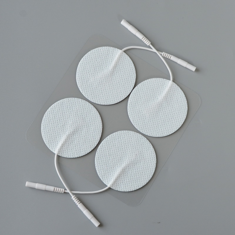 2" Round Premium Re-Usable Self Adhesive Electrode Pads for TENS/EMS Unit, Fabric Backed Pads With Premium Gel