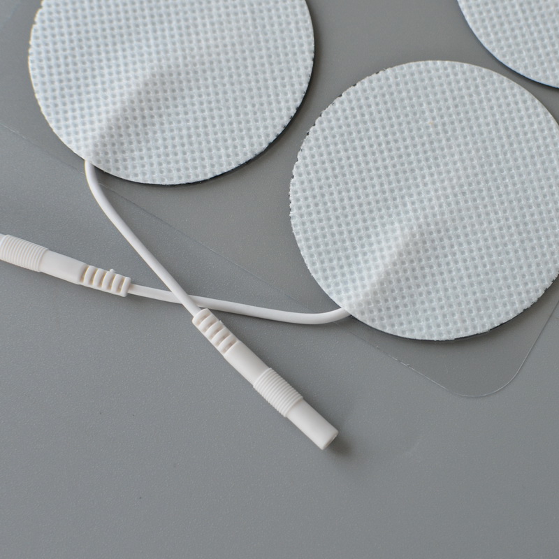 2" Round Premium Re-Usable Self Adhesive Electrode Pads for TENS/EMS Unit, Fabric Backed Pads With Premium Gel